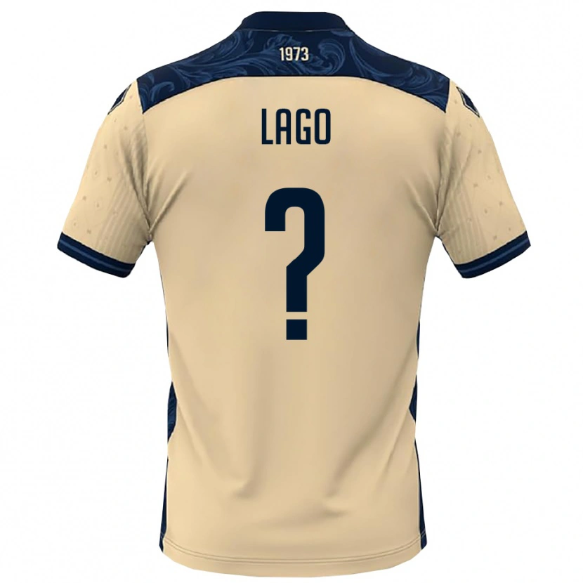 Danxen Criança Camisola Matteo Lago #0 Branco Marinho Alternativa 2025/26 Camisa