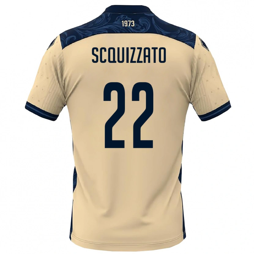 Danxen Criança Camisola Edoardo Scquizzato #22 Branco Marinho Alternativa 2025/26 Camisa
