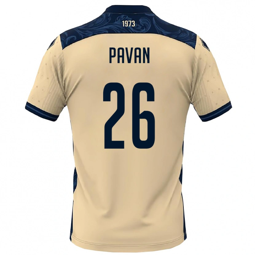 Danxen Criança Camisola Nicola Pavan #26 Branco Marinho Alternativa 2025/26 Camisa