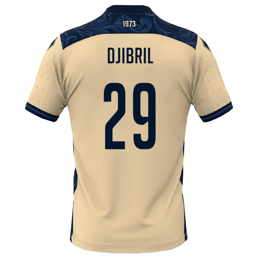 Danxen Criança Camisola Akim Djibril #29 Branco Marinho Alternativa 2025/26 Camisa