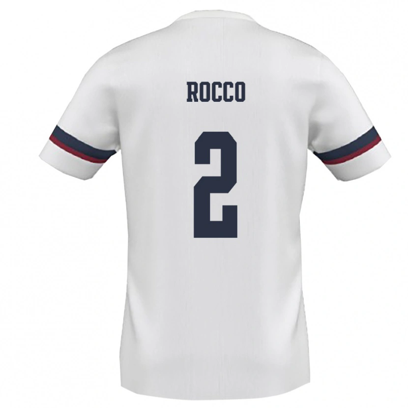 Danxen Criança Camisola Antonio Rocco #2 Branco Vermelho Alternativa 2025/26 Camisa