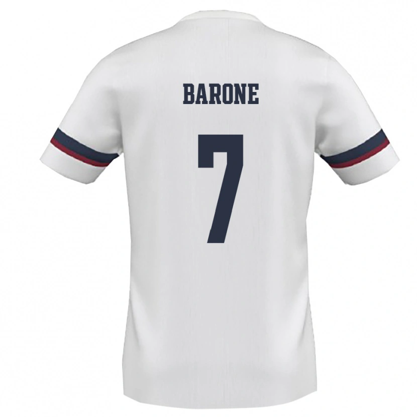 Danxen Criança Camisola Antonio Barone #7 Branco Vermelho Alternativa 2025/26 Camisa