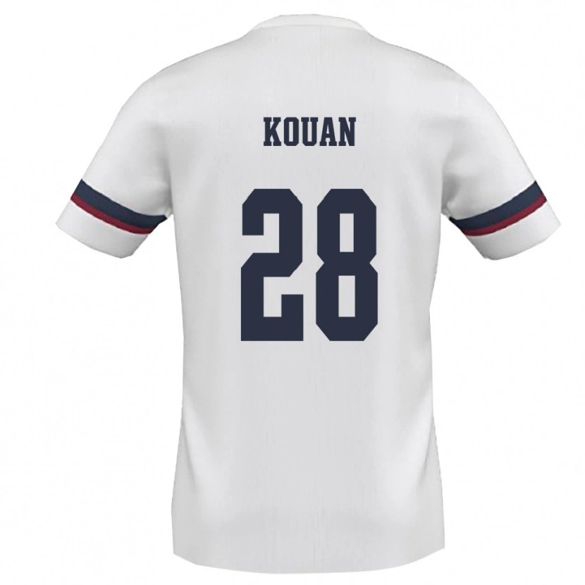Danxen Criança Camisola Christian Kouan #28 Branco Vermelho Alternativa 2025/26 Camisa