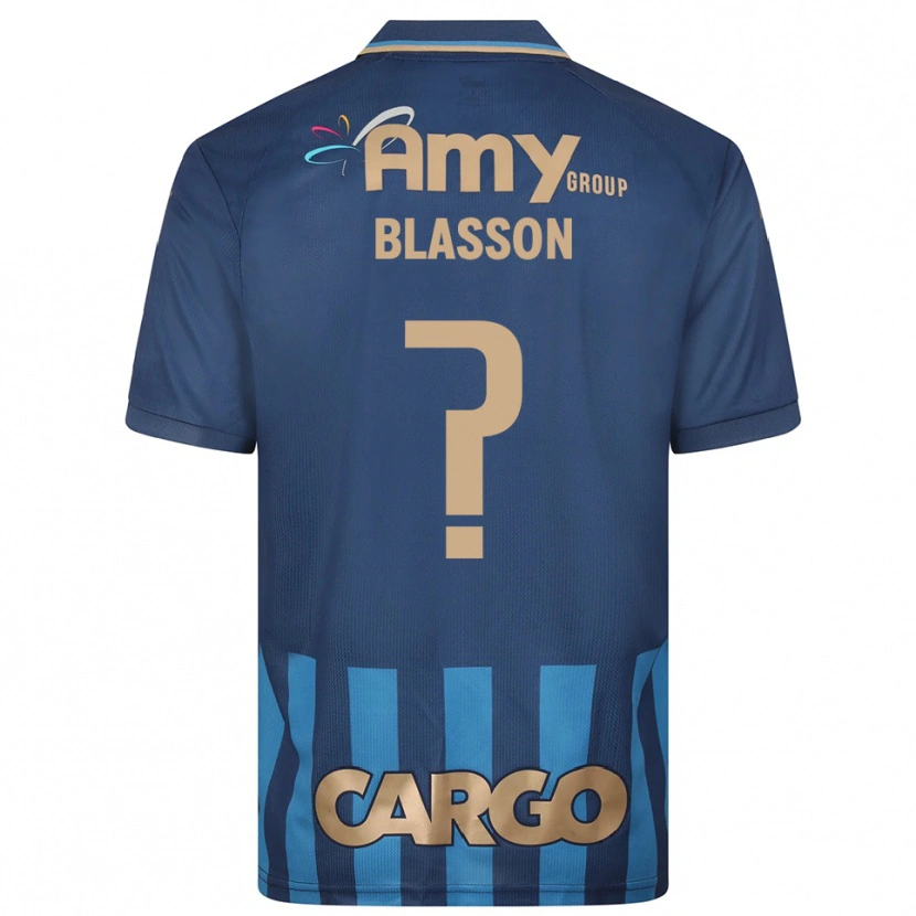 Danxen Criança Camisola Ariel Blasson #0 Azul Marinho Alternativa 2025/26 Camisa