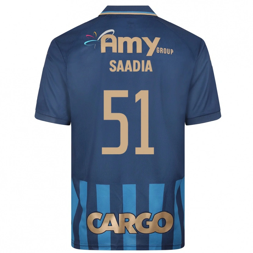 Danxen Criança Camisola Shalev Saadia #51 Azul Marinho Alternativa 2025/26 Camisa