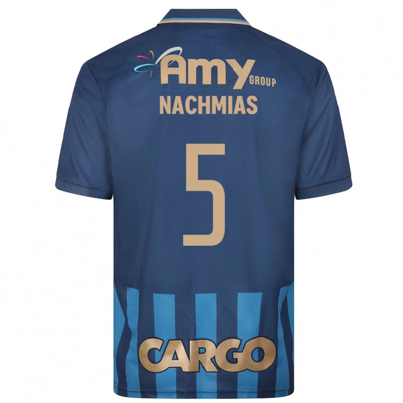 Danxen Criança Camisola Idan Nachmias #5 Azul Marinho Alternativa 2025/26 Camisa