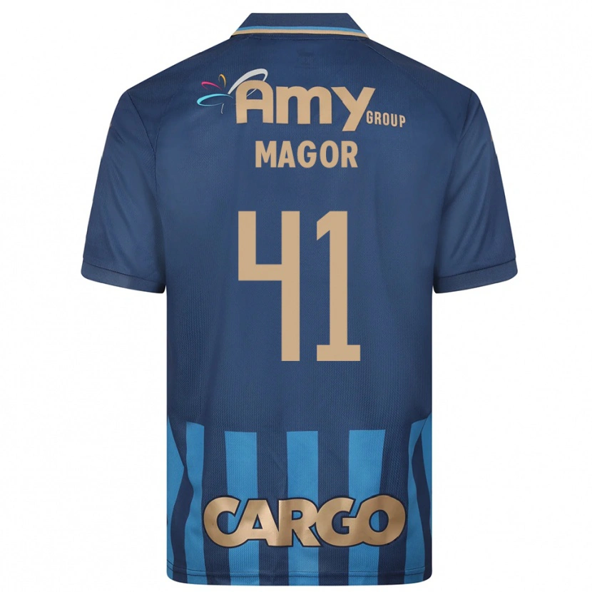 Danxen Criança Camisola Roee Magor #41 Azul Marinho Alternativa 2025/26 Camisa