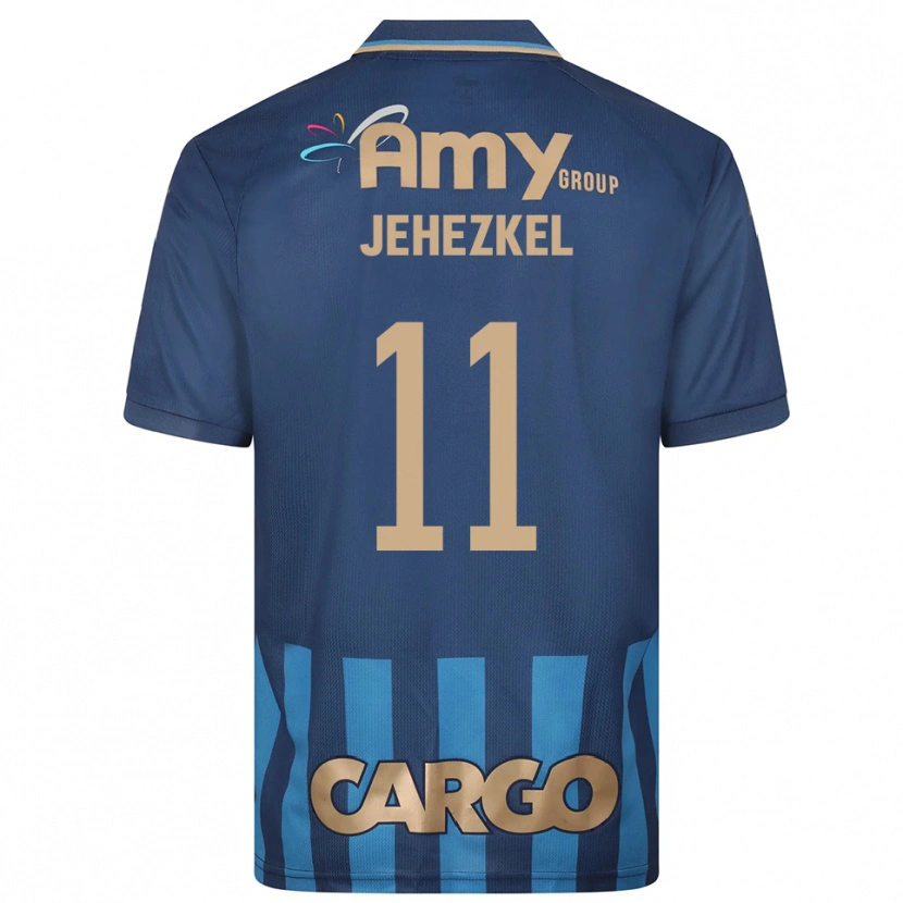 Danxen Criança Camisola Sagiv Jehezkel #11 Azul Marinho Alternativa 2025/26 Camisa