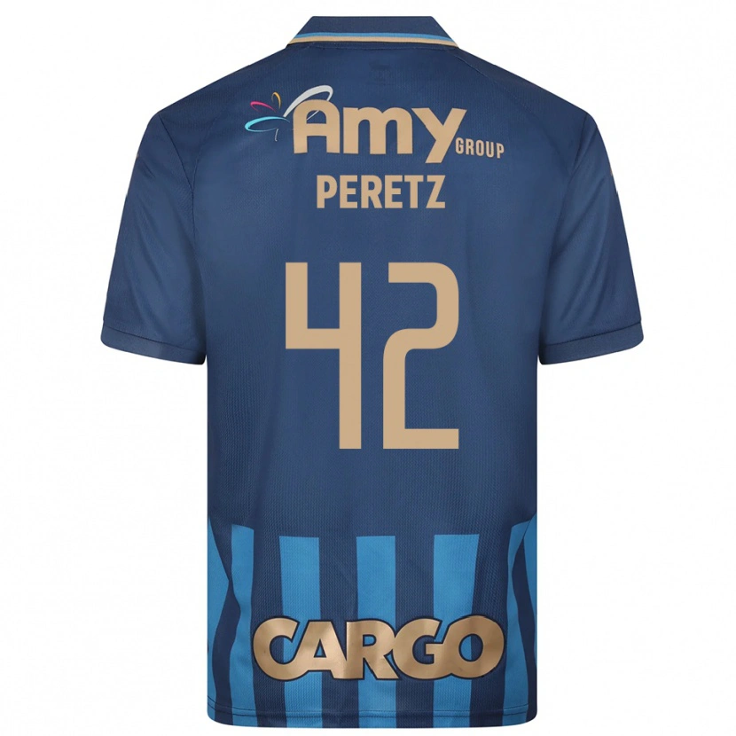 Danxen Criança Camisola Dor Peretz #42 Azul Marinho Alternativa 2025/26 Camisa