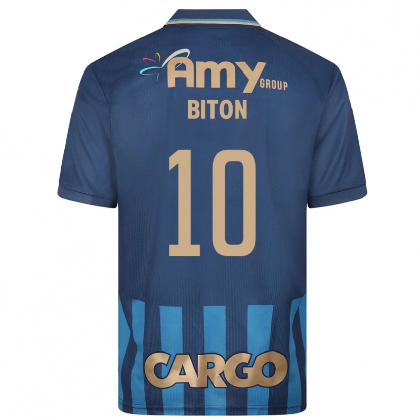 Danxen Criança Camisola Dan Biton #10 Azul Marinho Alternativa 2025/26 Camisa