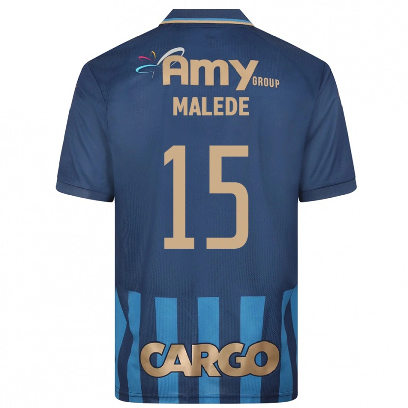 Danxen Criança Camisola Yonas Malede #15 Azul Marinho Alternativa 2025/26 Camisa