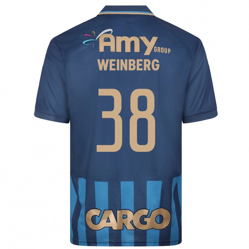 Danxen Criança Camisola Idan Weinberg #38 Azul Marinho Alternativa 2025/26 Camisa