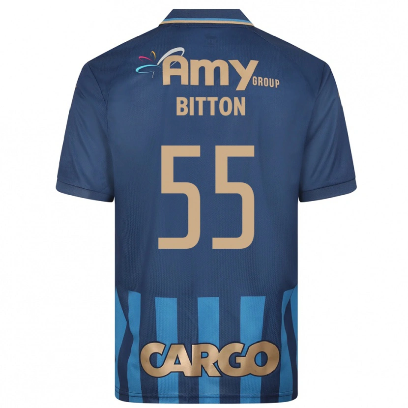 Danxen Criança Camisola Nir Bitton #55 Azul Marinho Alternativa 2025/26 Camisa