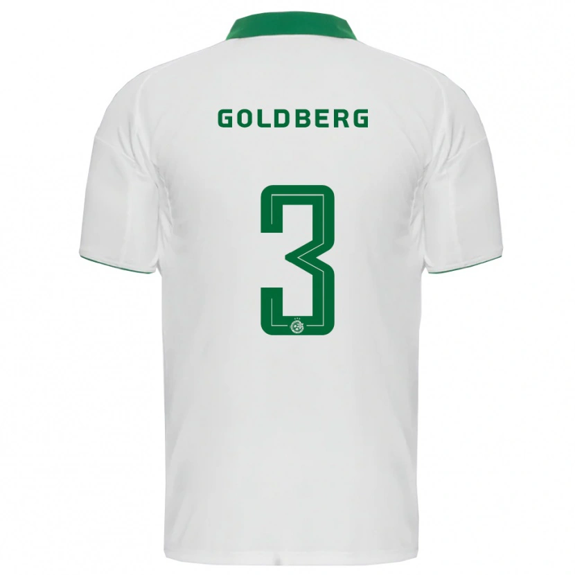 Danxen Criança Camisola Shon Goldberg #3 Branco Verde Alternativa 2025/26 Camisa