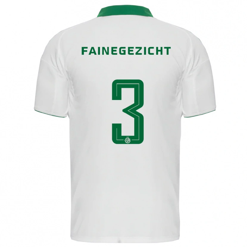 Danxen Criança Camisola Yinon Fainegezicht #3 Branco Verde Alternativa 2025/26 Camisa