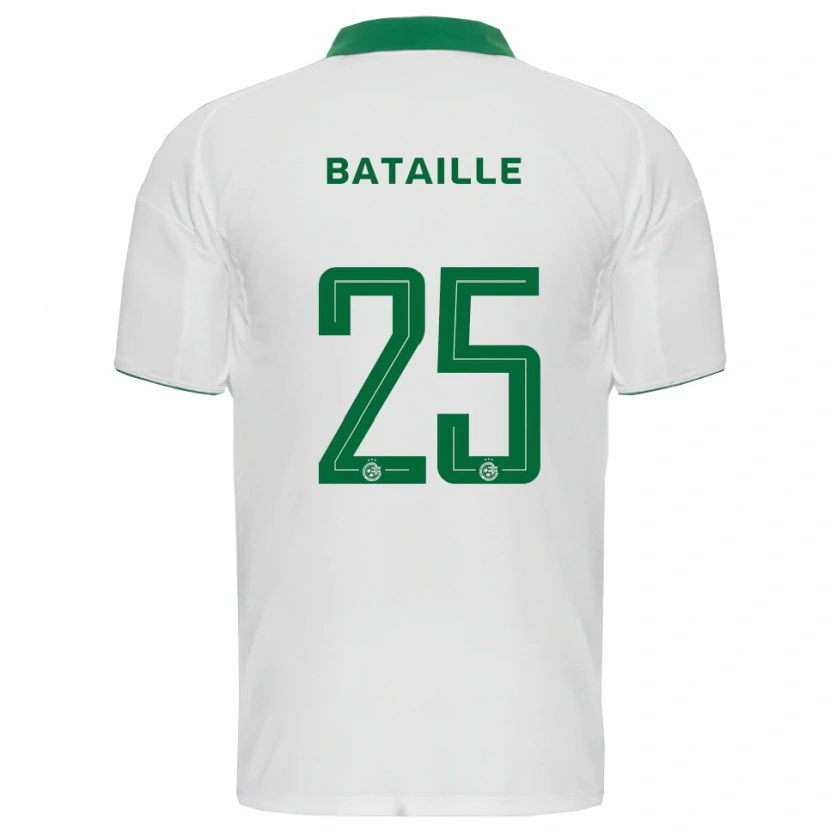 Danxen Criança Camisola Jelle Bataille #25 Branco Verde Alternativa 2025/26 Camisa