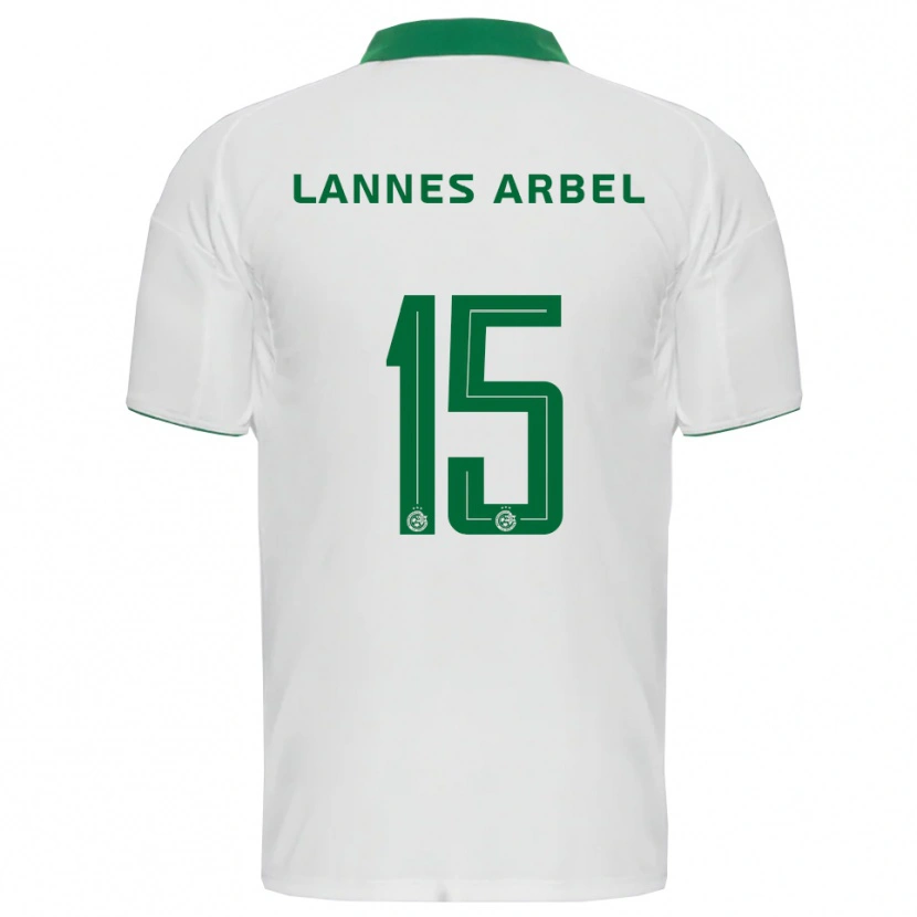 Danxen Criança Camisola Tomer Lannes Arbel #15 Branco Verde Alternativa 2025/26 Camisa