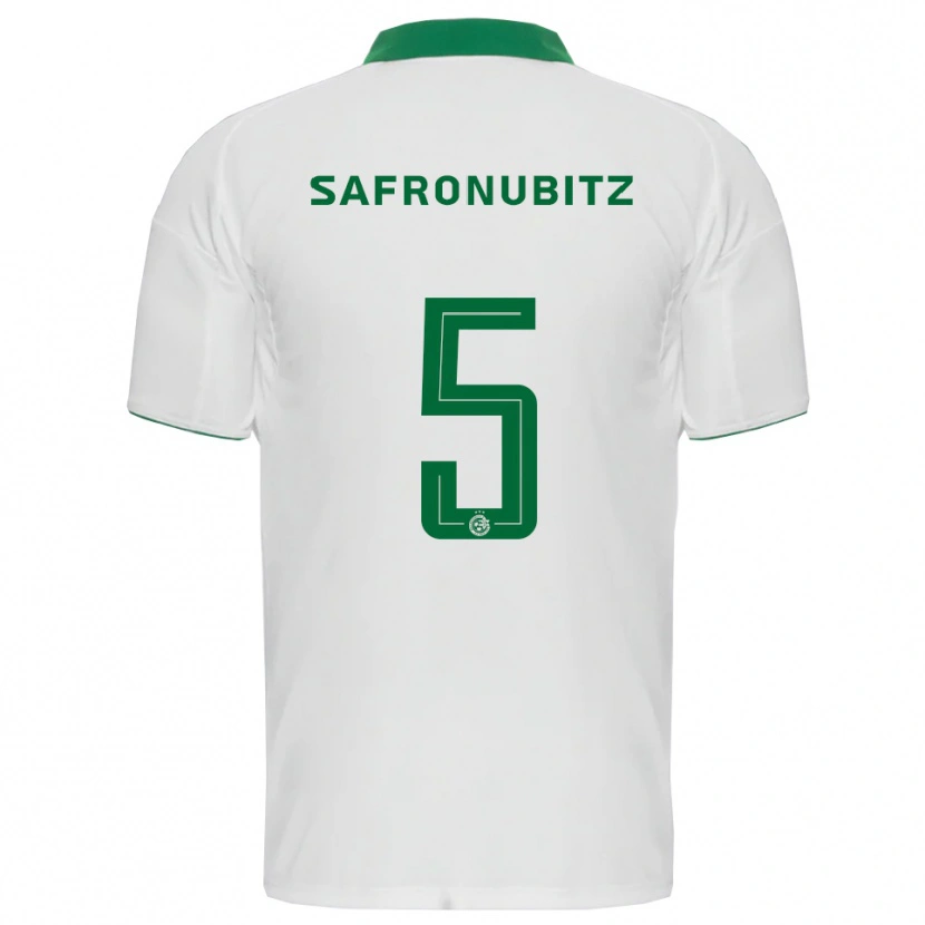 Danxen Criança Camisola Dan Safronubitz #5 Branco Verde Alternativa 2025/26 Camisa