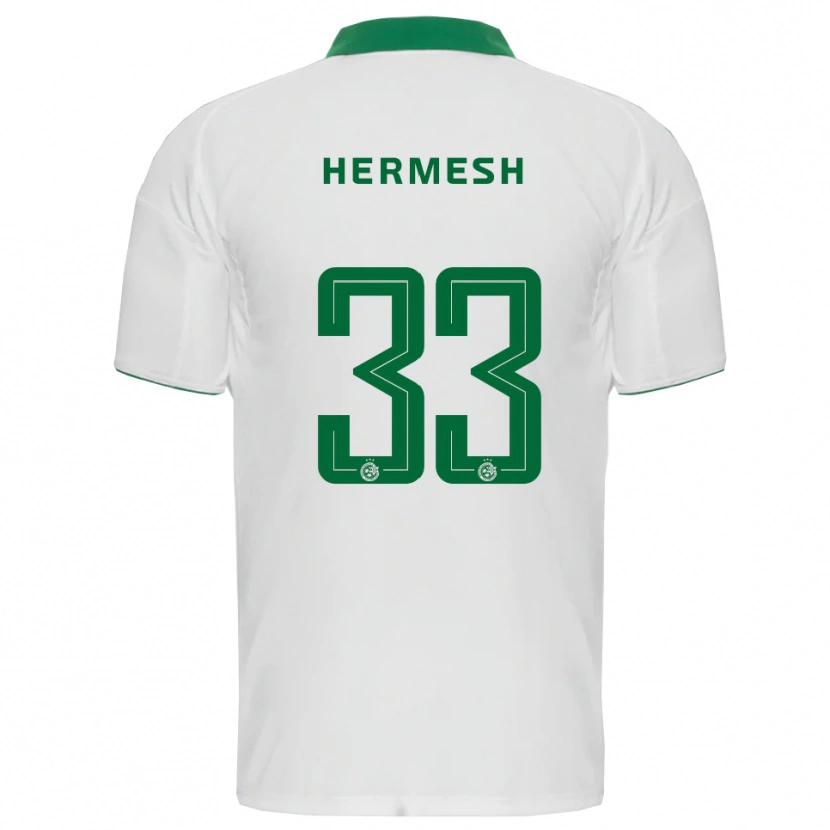 Danxen Criança Camisola Liam Hermesh #33 Branco Verde Alternativa 2025/26 Camisa