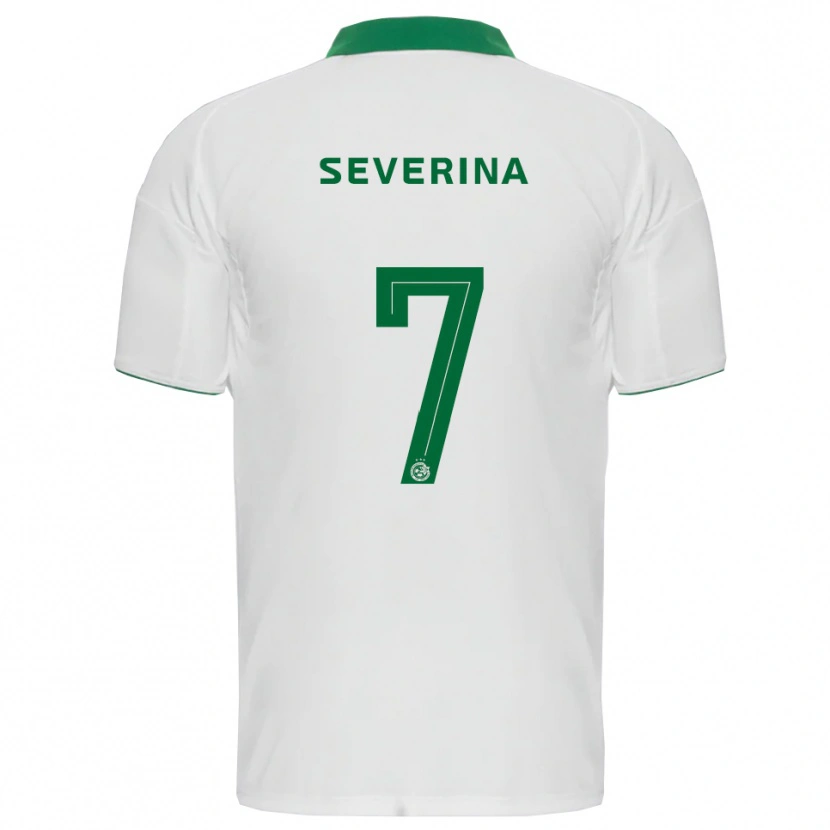 Danxen Criança Camisola Xander Severina #7 Branco Verde Alternativa 2025/26 Camisa