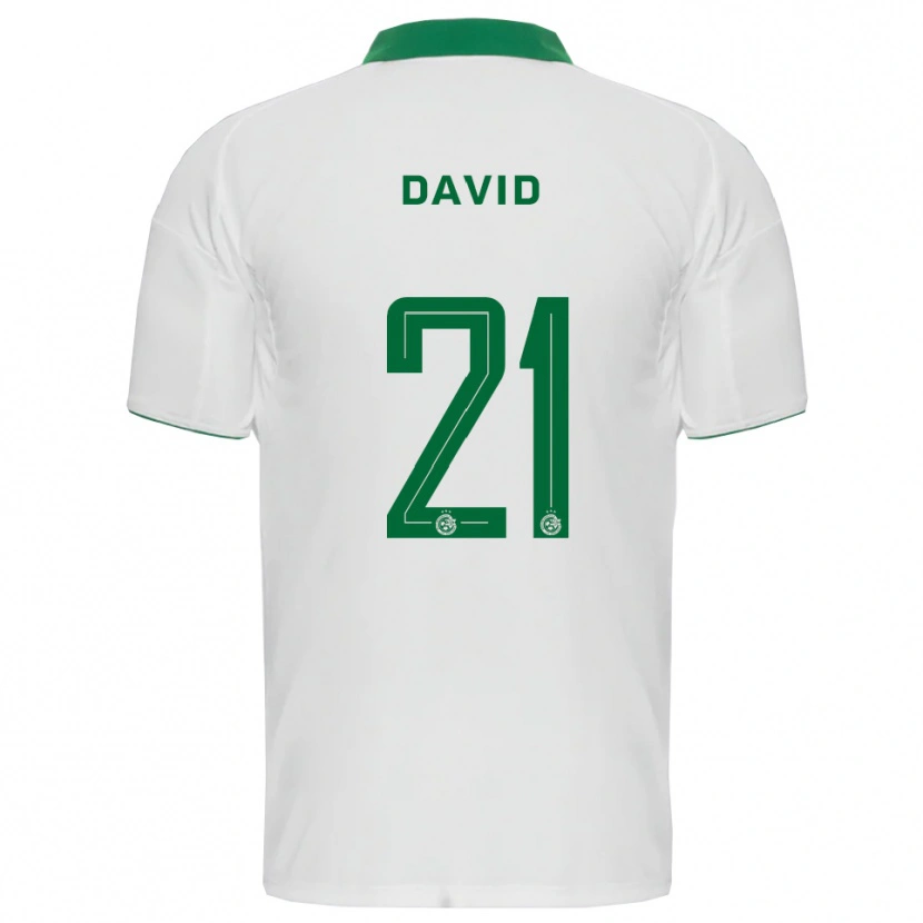 Danxen Criança Camisola Dean David #21 Branco Verde Alternativa 2025/26 Camisa
