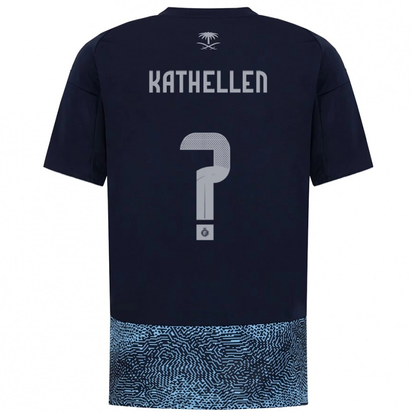 Danxen Criança Camisola Kathellen #0 Marinho Azul Celeste Alternativa 2025/26 Camisa