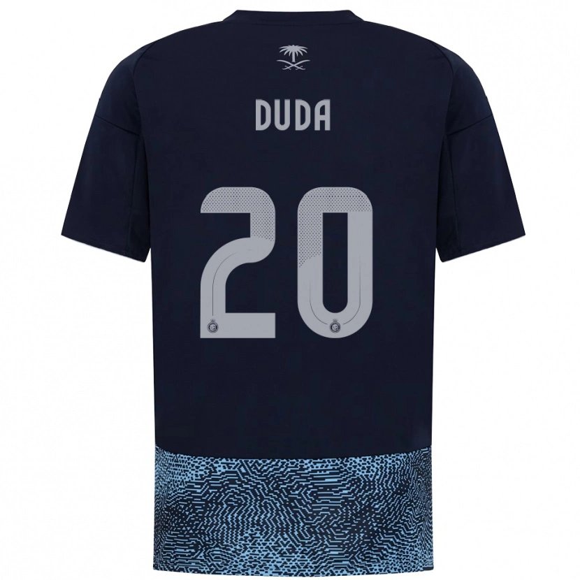 Danxen Criança Camisola Duda Francelino #20 Marinho Azul Celeste Alternativa 2025/26 Camisa