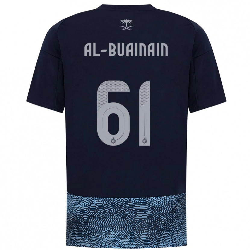 Danxen Criança Camisola Mubarak Al-Buainain #61 Marinho Azul Celeste Alternativa 2025/26 Camisa