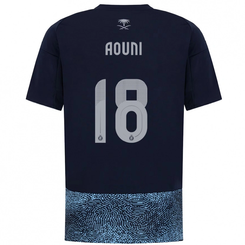 Danxen Criança Camisola Samia Aouni #18 Marinho Azul Celeste Alternativa 2025/26 Camisa