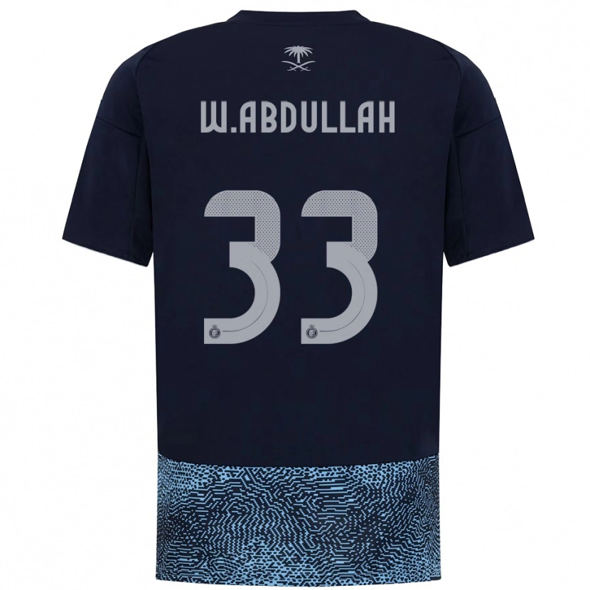 Danxen Criança Camisola Waleed Abdullah #33 Marinho Azul Celeste Alternativa 2025/26 Camisa