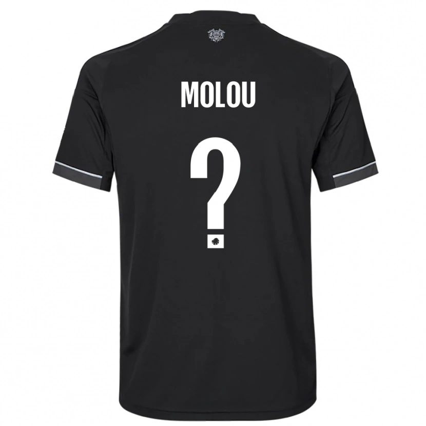 Danxen Criança Camisola Yvann Molou #0 Preto Branco Alternativa 2025/26 Camisa