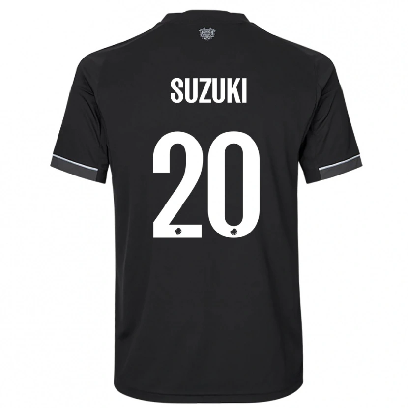 Danxen Criança Camisola Junnosuke Suzuki #20 Preto Branco Alternativa 2025/26 Camisa