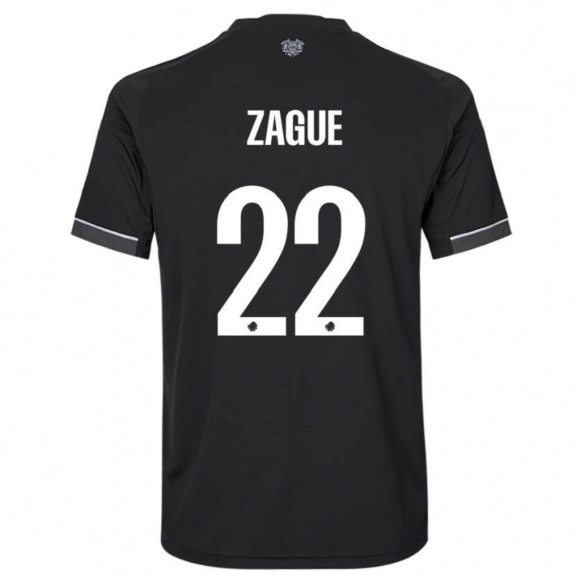 Danxen Criança Camisola Yoram Zague #22 Preto Branco Alternativa 2025/26 Camisa