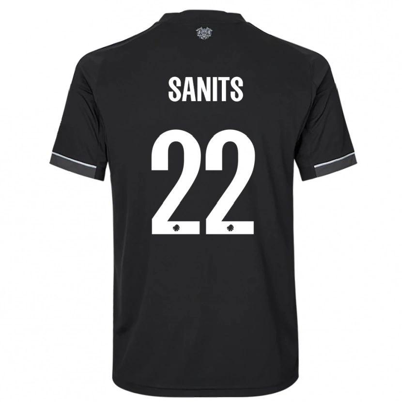 Danxen Criança Camisola Dimitri Sanits #22 Preto Branco Alternativa 2025/26 Camisa