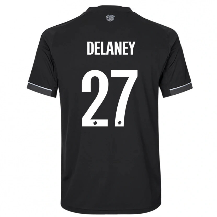 Danxen Criança Camisola Thomas Delaney #27 Preto Branco Alternativa 2025/26 Camisa