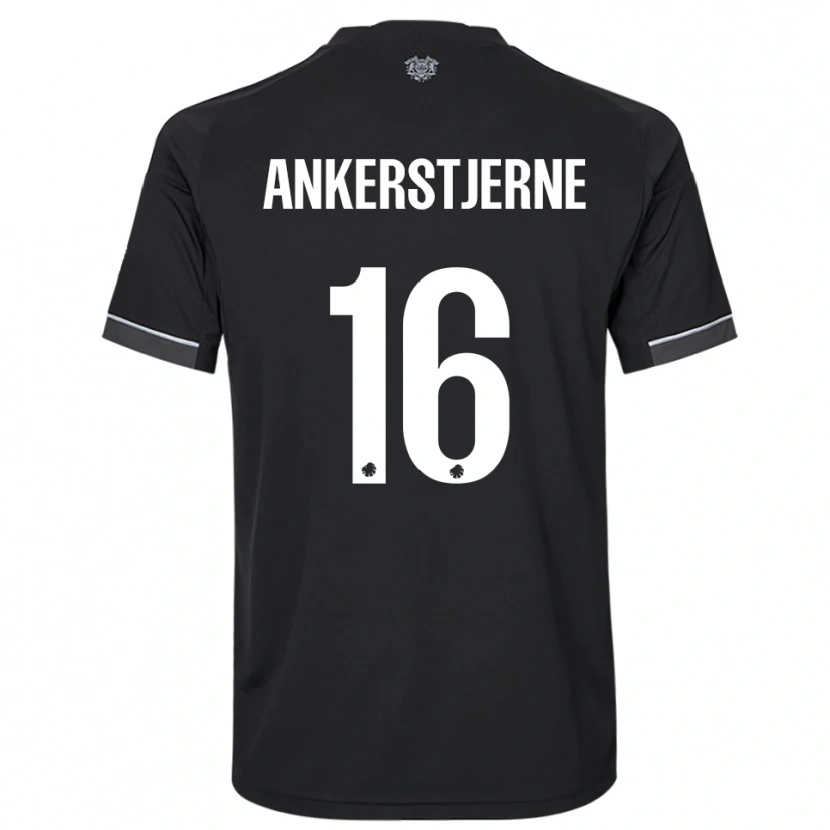 Danxen Criança Camisola Ida Ankerstjerne #16 Preto Branco Alternativa 2025/26 Camisa