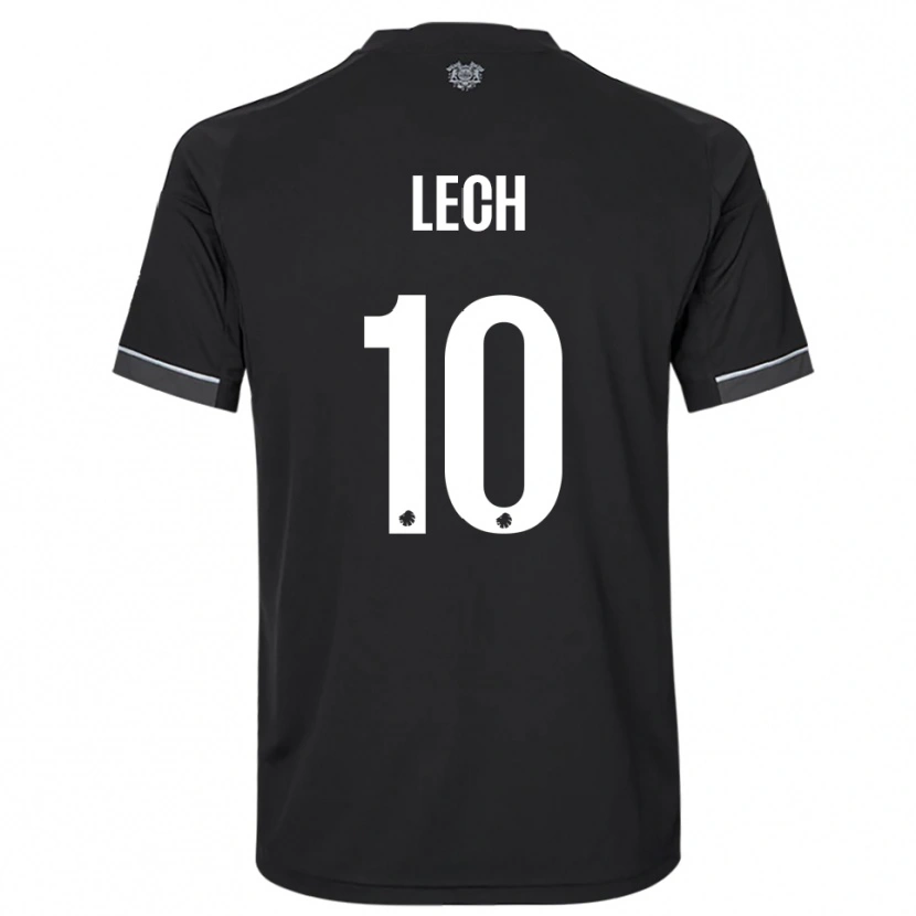 Danxen Criança Camisola Josephine Lech #10 Preto Branco Alternativa 2025/26 Camisa