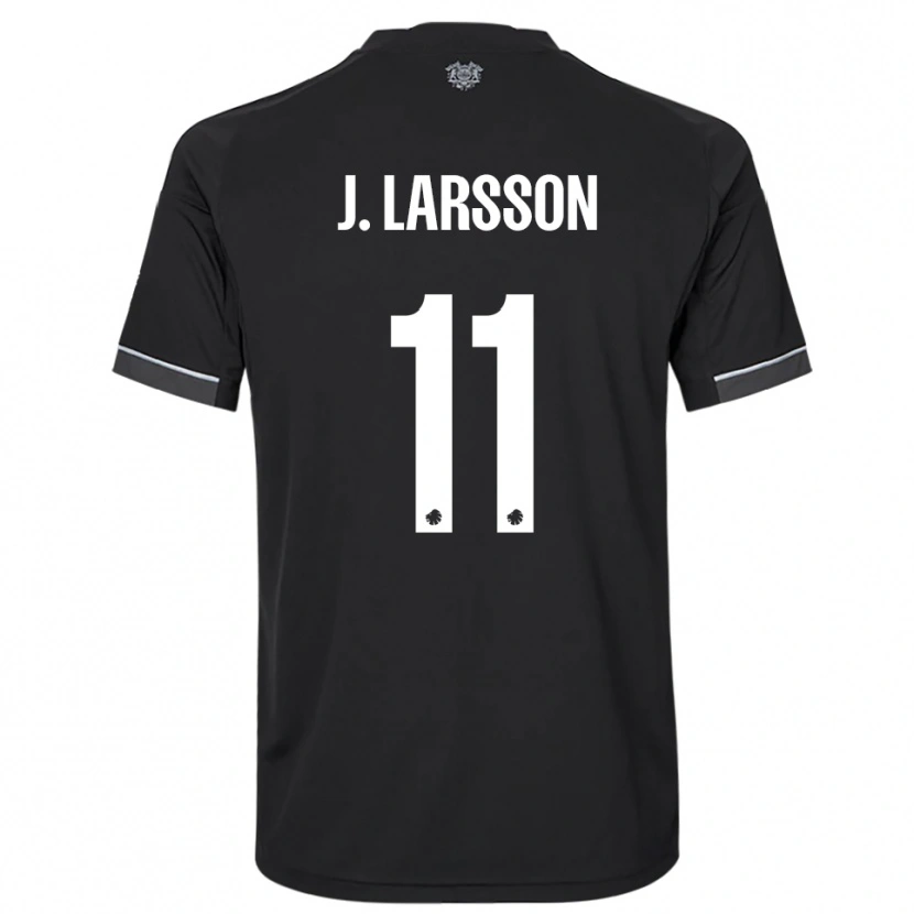 Danxen Criança Camisola Jordan Larsson #11 Preto Branco Alternativa 2025/26 Camisa