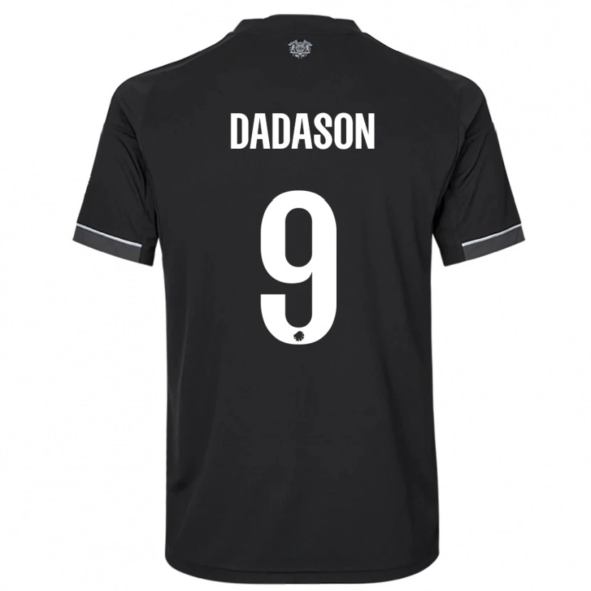 Danxen Criança Camisola Viktor Dadason #9 Preto Branco Alternativa 2025/26 Camisa