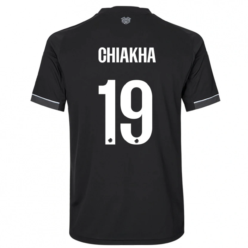 Danxen Criança Camisola Amin Chiakha #19 Preto Branco Alternativa 2025/26 Camisa