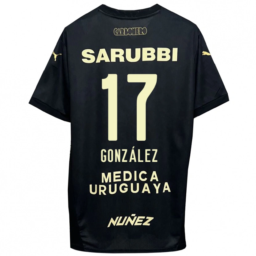 Danxen Criança Camisola Luciano González #17 Preto Dourado Alternativa 2025/26 Camisa