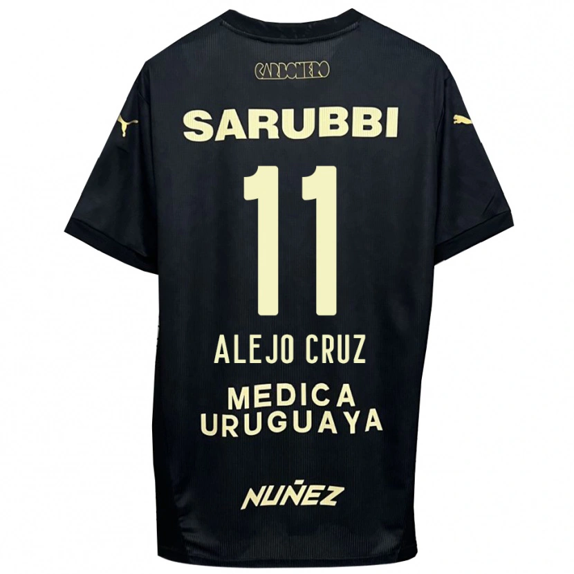 Danxen Criança Camisola Alejo Cruz #11 Preto Dourado Alternativa 2025/26 Camisa