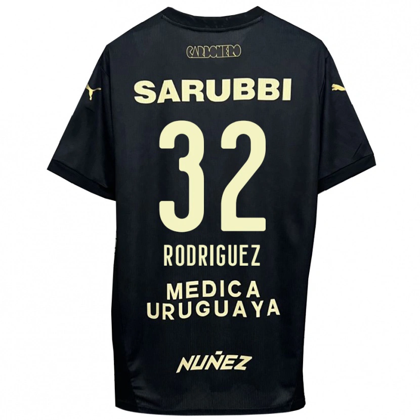 Danxen Criança Camisola Randall Rodríguez #32 Preto Dourado Alternativa 2025/26 Camisa