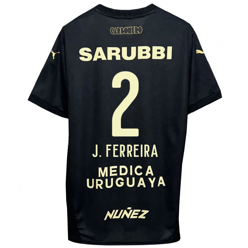 Danxen Criança Camisola Joaquín Ferreira #2 Preto Dourado Alternativa 2025/26 Camisa