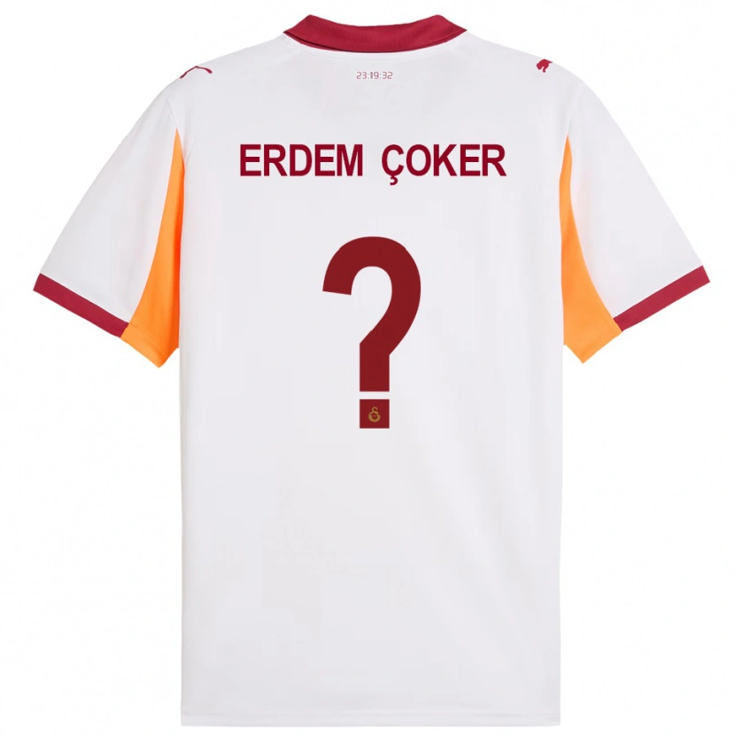 Danxen Criança Camisola Yusuf Erdem Çoker #0 Branco Vermelho Alternativa 2025/26 Camisa