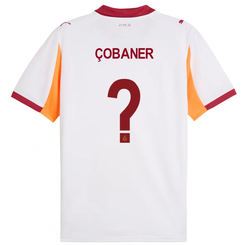 Danxen Criança Camisola Altay Çobaner #0 Branco Vermelho Alternativa 2025/26 Camisa
