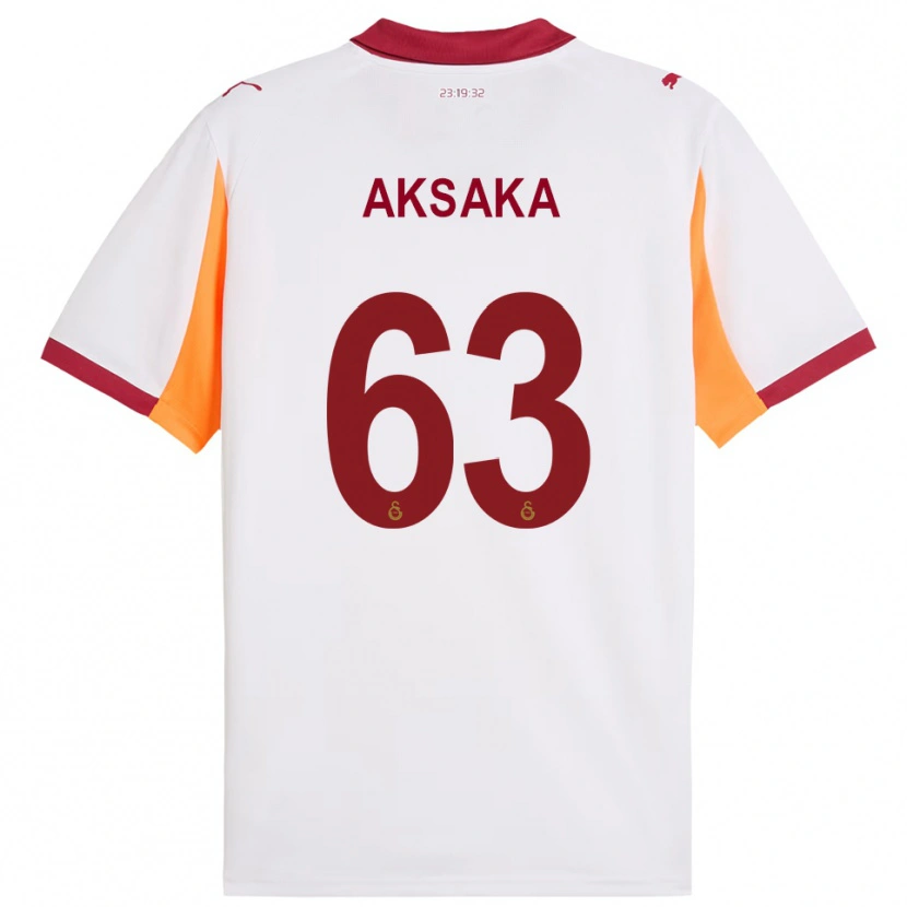Danxen Criança Camisola Baran Aksaka #63 Branco Vermelho Alternativa 2025/26 Camisa