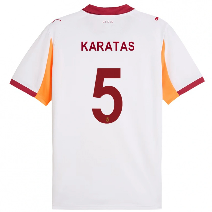 Danxen Criança Camisola Eda Karataş #5 Branco Vermelho Alternativa 2025/26 Camisa
