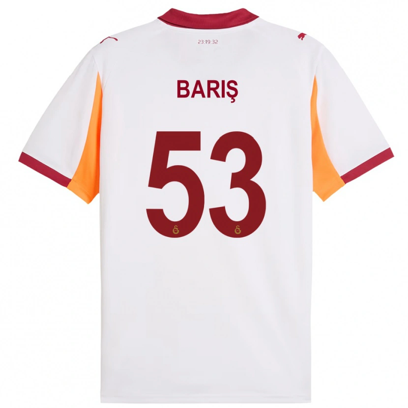 Danxen Criança Camisola Barış Alper Yılmaz #53 Branco Vermelho Alternativa 2025/26 Camisa