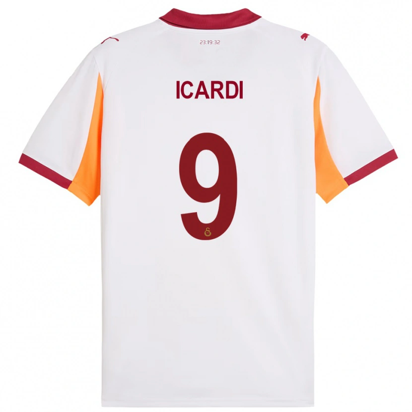 Danxen Criança Camisola Mauro Icardi #9 Branco Vermelho Alternativa 2025/26 Camisa